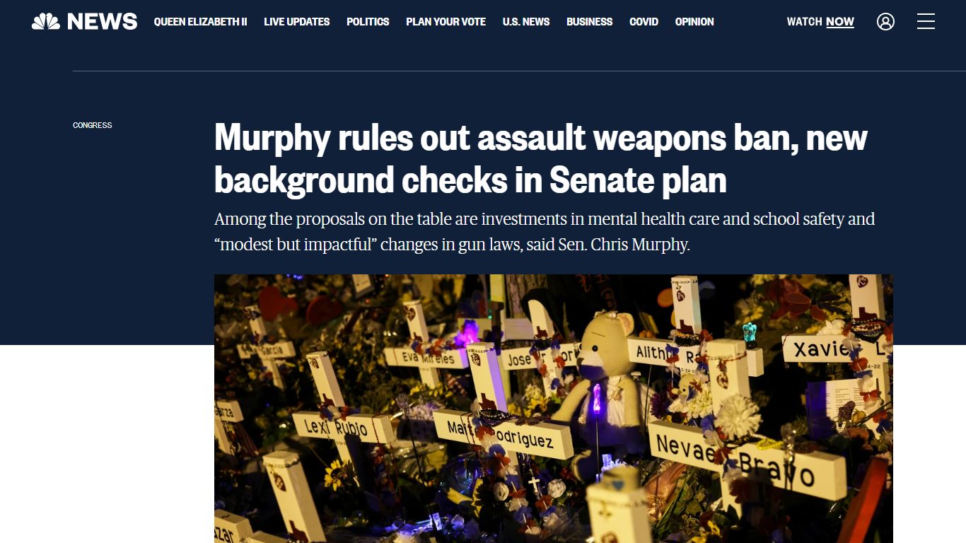 Murphy rules out assault weapons ban, new background checks ... - NBC News